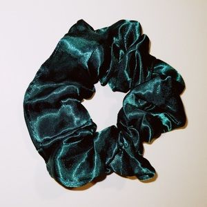 Emerald Green Satin Scrunchie